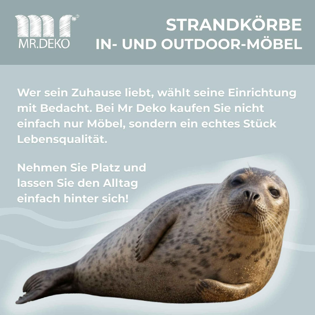 MR. DEKO Champagnerkühler für Strandkörbe - Sekt - Behälter - Kühler - Edel - EIS - Accessoire - Gar