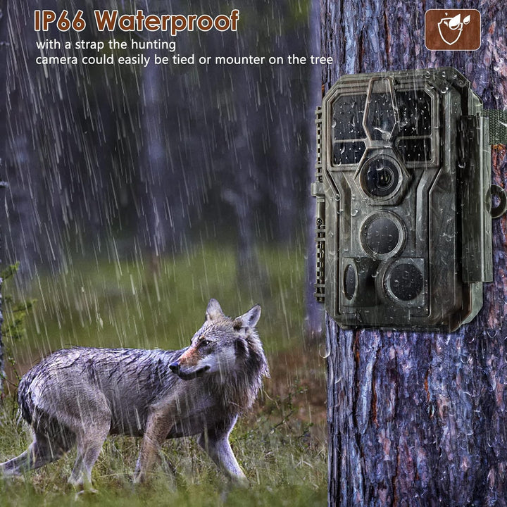 2tlg. Jagdkameras 32MP 1296P mit Nachtsicht 120° Weitwinkel 0,1sec Erfassungsgeschwindigkeit IP66 Wa
