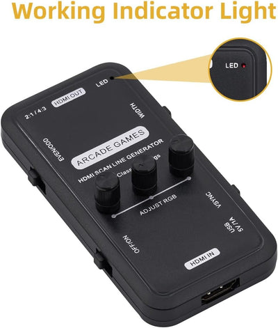 Mcbazel HDMI Scanlinien-Generator Tragbarer Audio-Video-Ausgang Scanline-Generator-Board für alle Re