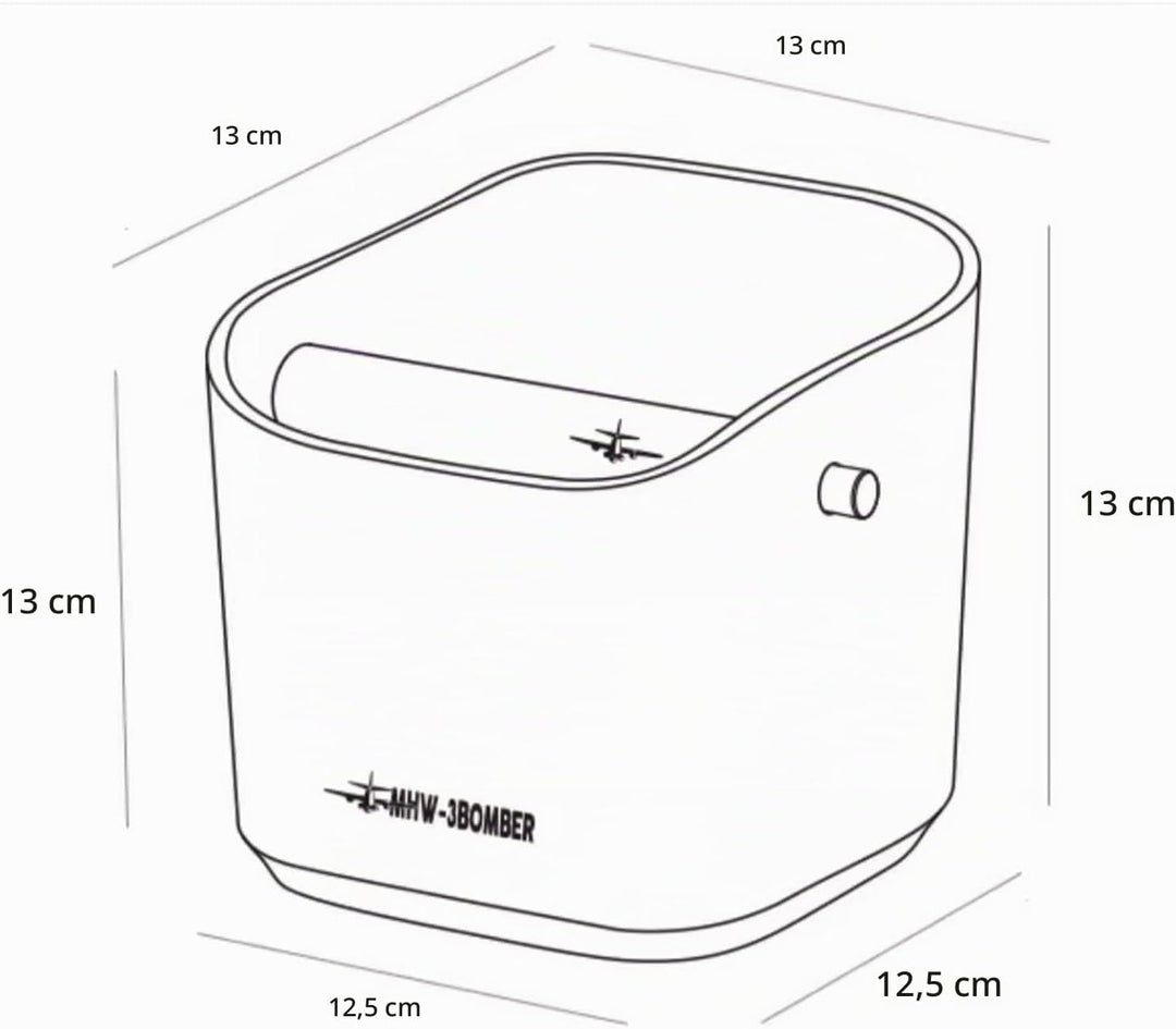 MHW-3BOMBER Kaffee-Klopfbox, Espresso-Abfalleimer, 22 Tassen, 1,2 l, mit Kaffee-Reinigungsbürste, 2
