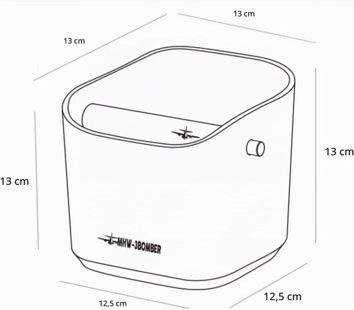MHW-3BOMBER Kaffee-Klopfbox, Espresso-Abfalleimer, 22 Tassen, 1,2 l, mit Kaffee-Reinigungsbürste, 2
