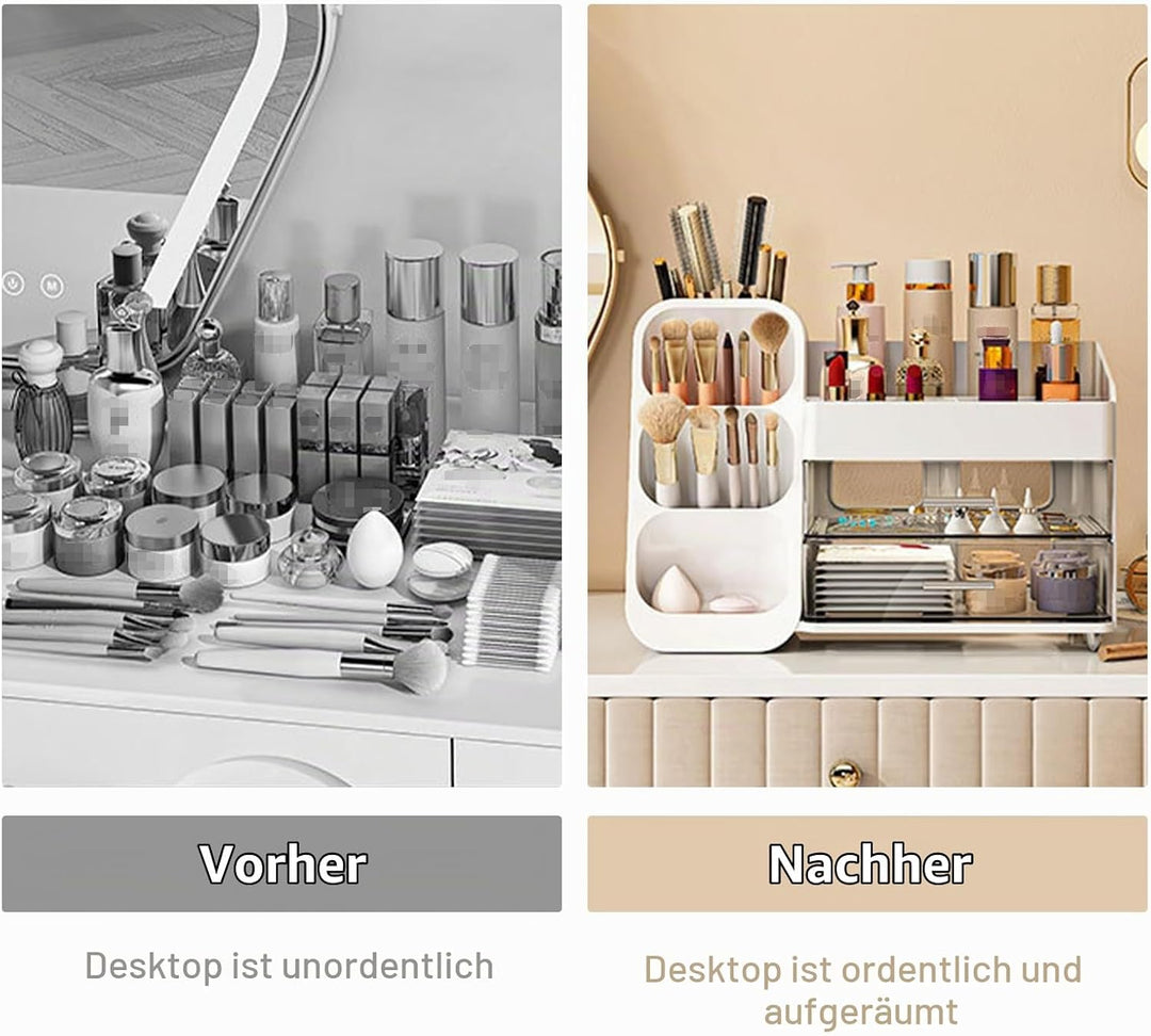 Multifunktion Kosmetik-Organizer mit grossem Fassungsvermögen,Make up Organizer mit Schubladen,Einfa