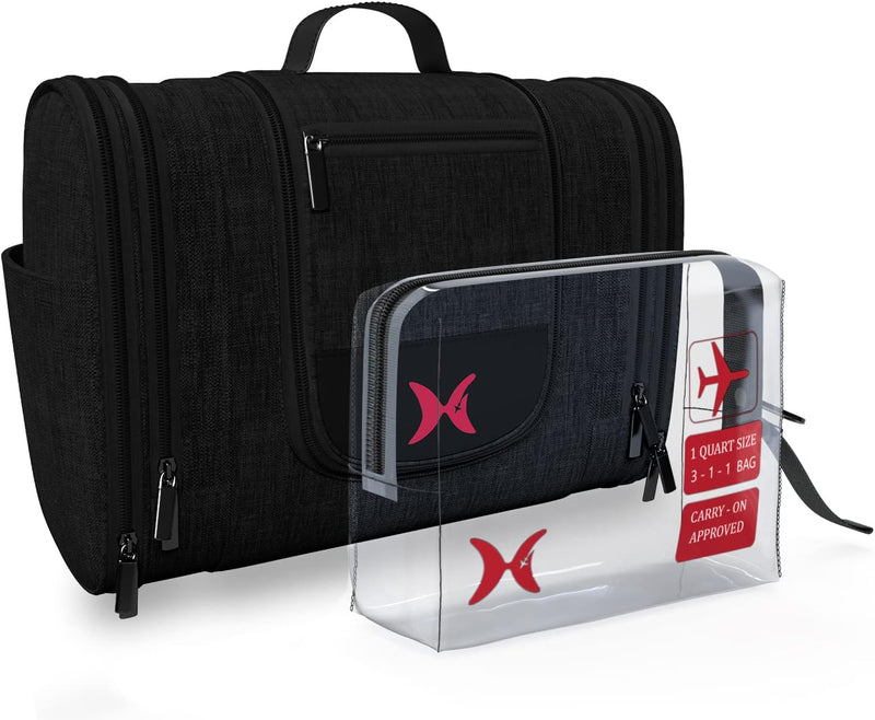 holivel.® Luxus XXL Kulturtasche für Damen & Herren I Grosser Kulturbeutel zum Aufhängen für Reisen