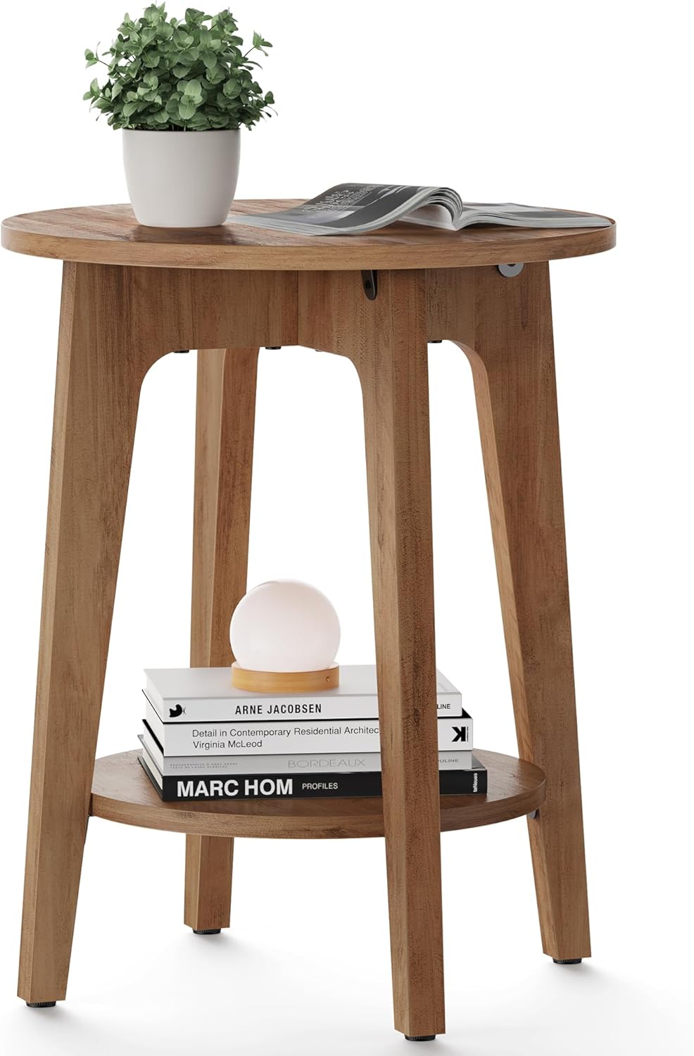 VASAGLE Beistelltisch, Sofatisch, Kleiner runder Tisch für Wohnzimmer, Nachttisch für kleine Räume,