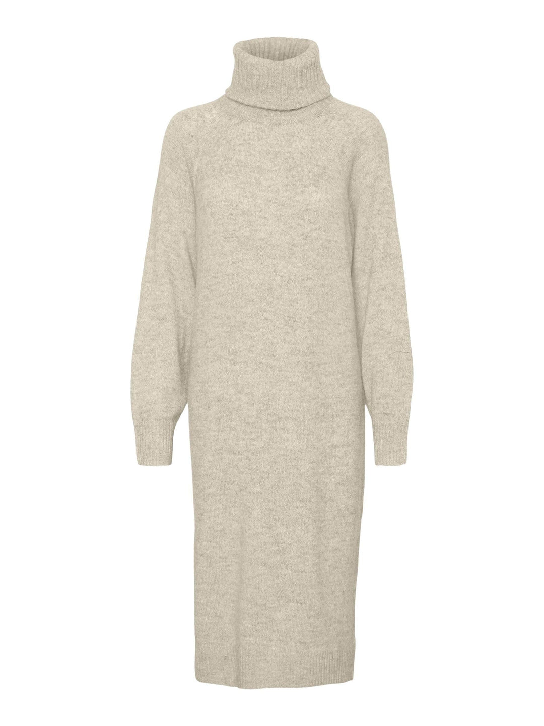 VERO MODA Female Strickkleid VMDANIELA Midikleid, Birch/Detail:w. Melange