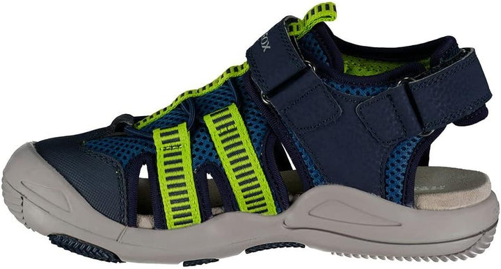 Geox Jungen Jr Kyle A Geschlossene Sandalen 28 EU Navy Lime, 28 EU Navy Lime