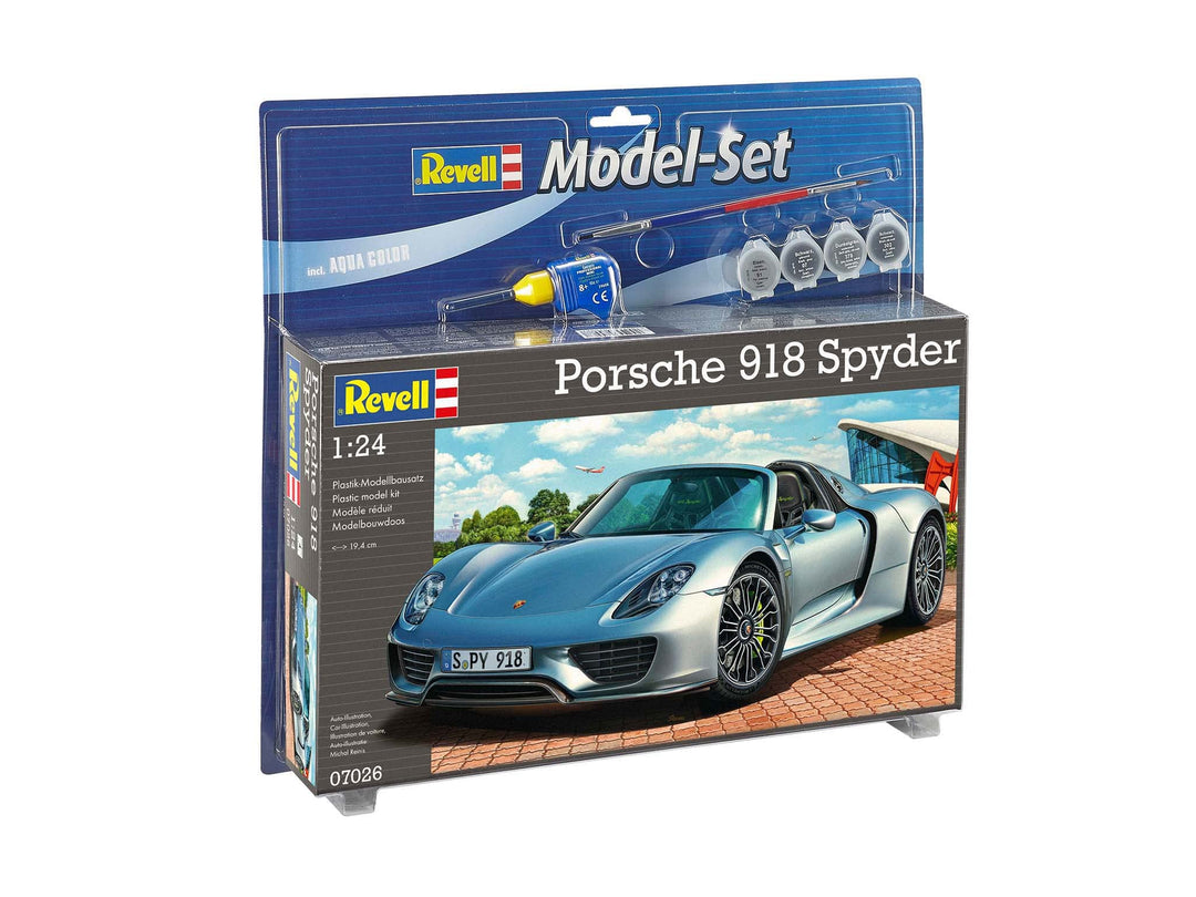 Revell Modellbausatz Auto 1:24 - Porsche 918 Spyder im Massstab 1:24, Level 4, originalgetreue Nachb