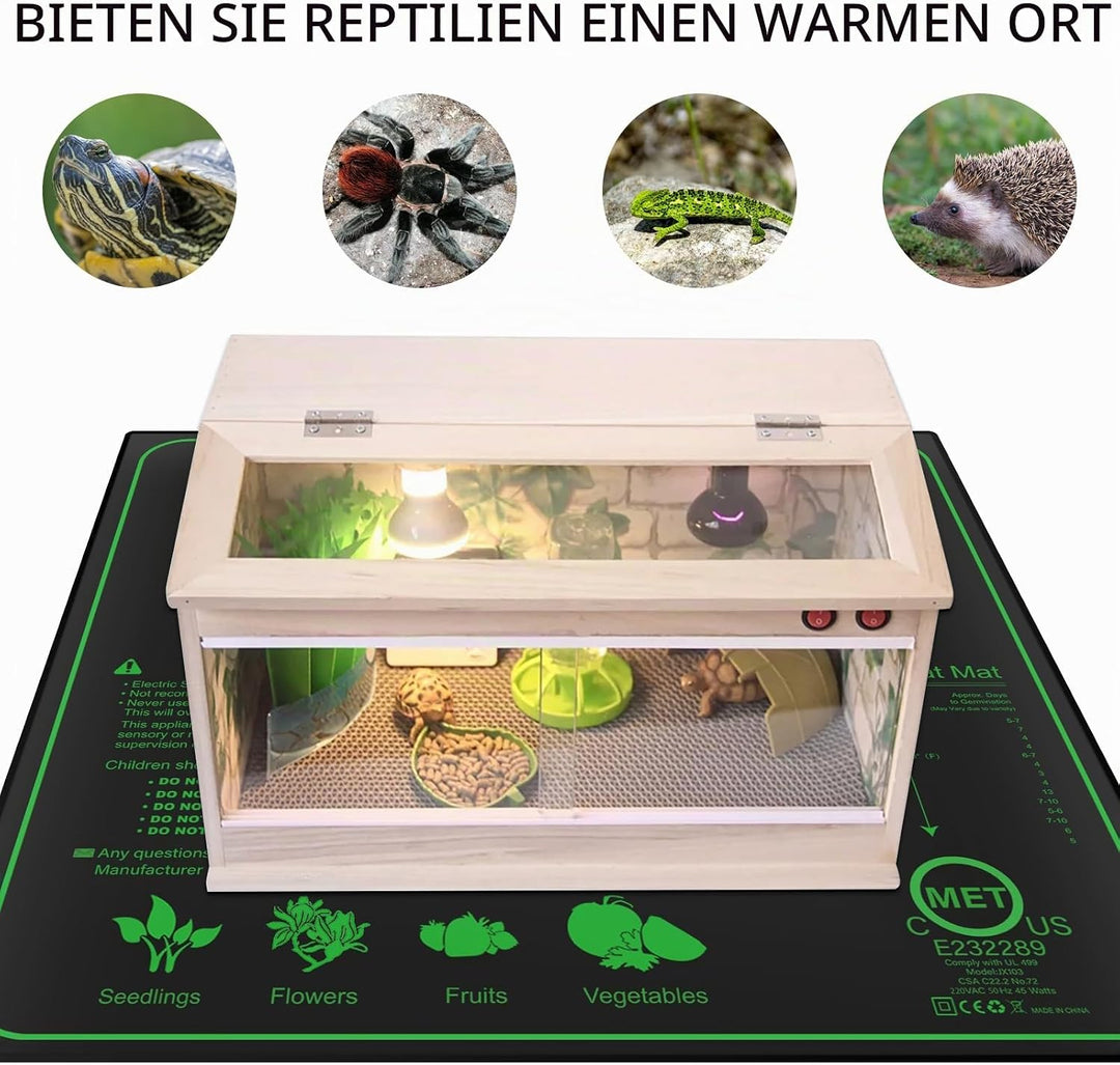 Heizmatte Pflanzen Wasserdichtes Heizmatte Terrarium Schnelle Erwärmung 50 * 52 cm, Sicher und Langl