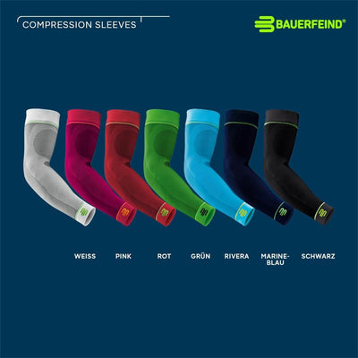 BAUERFEIND Arm Sleeve „Compression Sleeves Arm“, 1 Paar Armlinge, Armstulpen Marineblau L extra lang