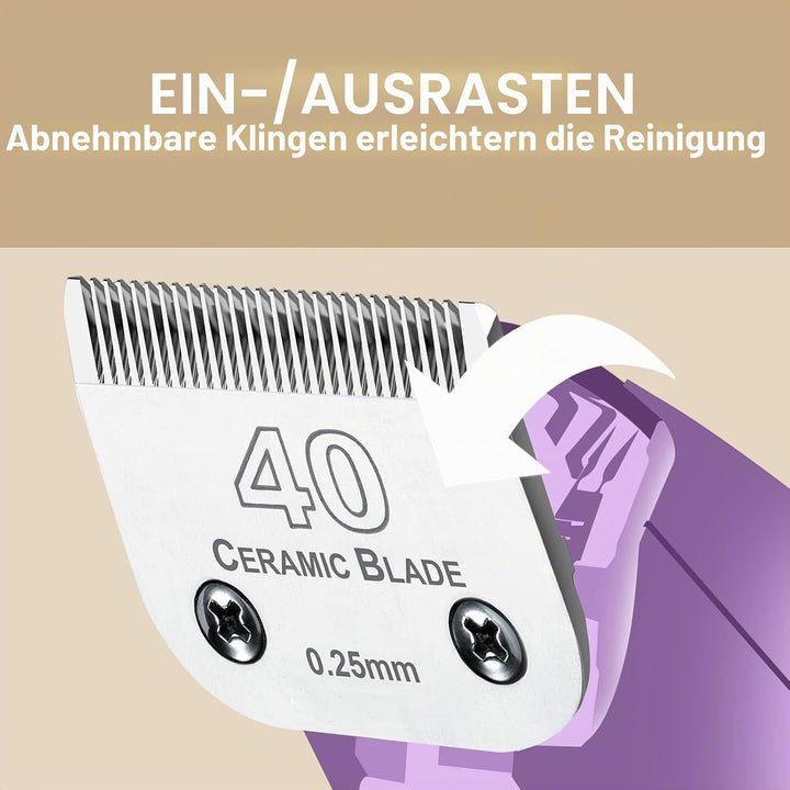 Abnehmbare Haustier-Hundeschermaschine, Keramikklingen,kompatibel mit Schermaschinen der Serie Moser