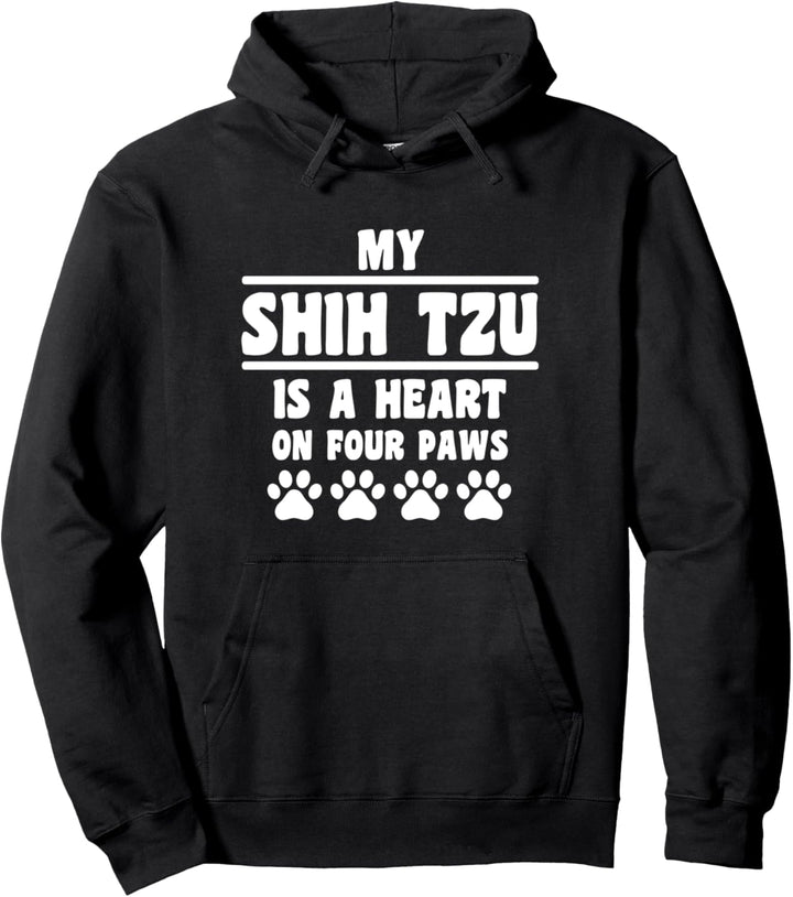 Mein Shih Tzu ist ein Herz auf vier Pfoten Lustiger Shih Tzu Pullover Hoodie