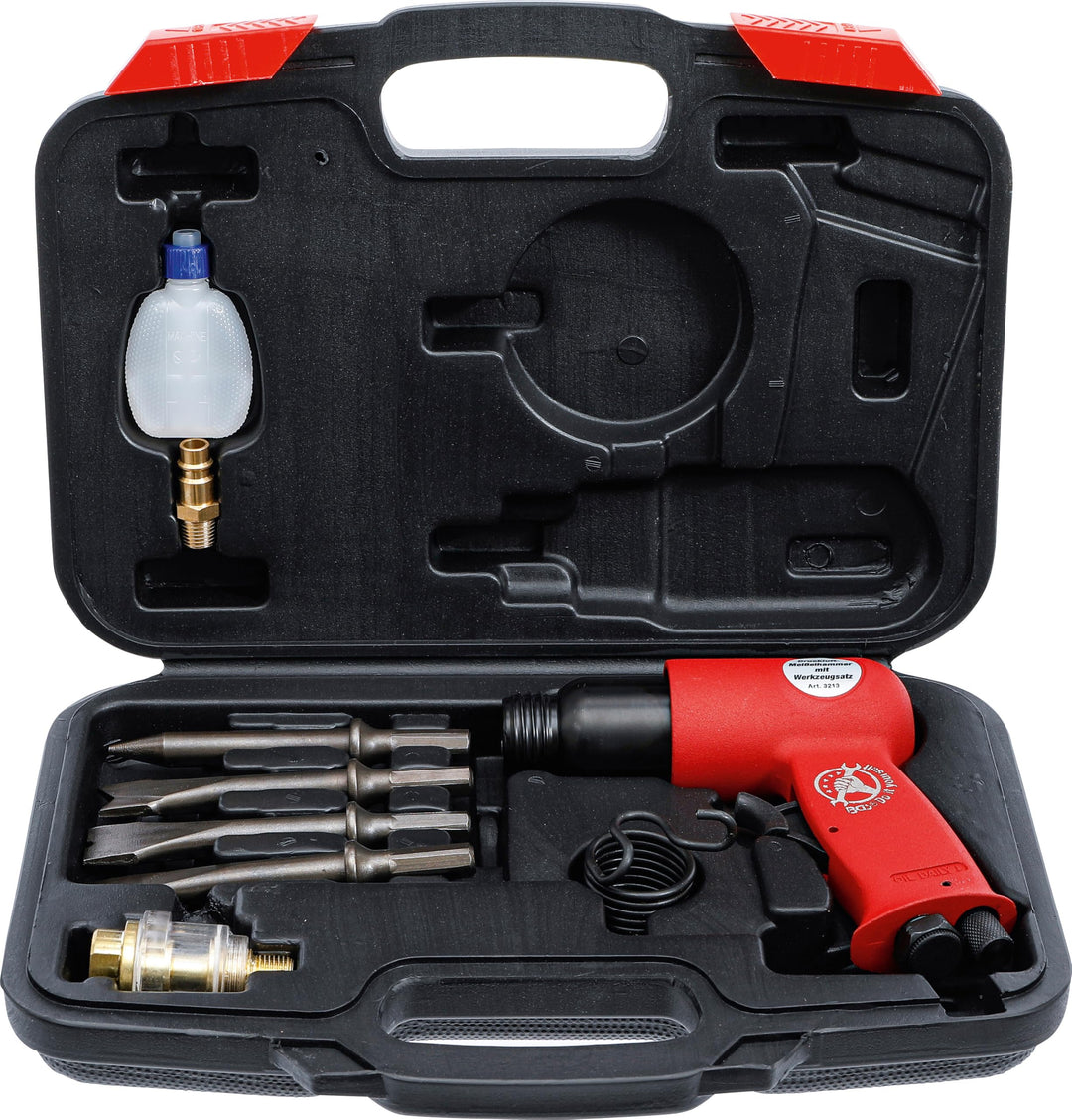 BGS Diy 3213 | Druckluft-Meisselhammer mit Werkzeugsatz | 8-tlg., Satz