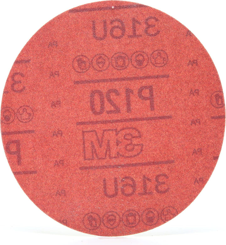 3M Hookit Schleifscheibe, rot, 15,2 cm, P120, 50 Scheiben pro Karton Güteklasse :P120 Anzahl der Löc