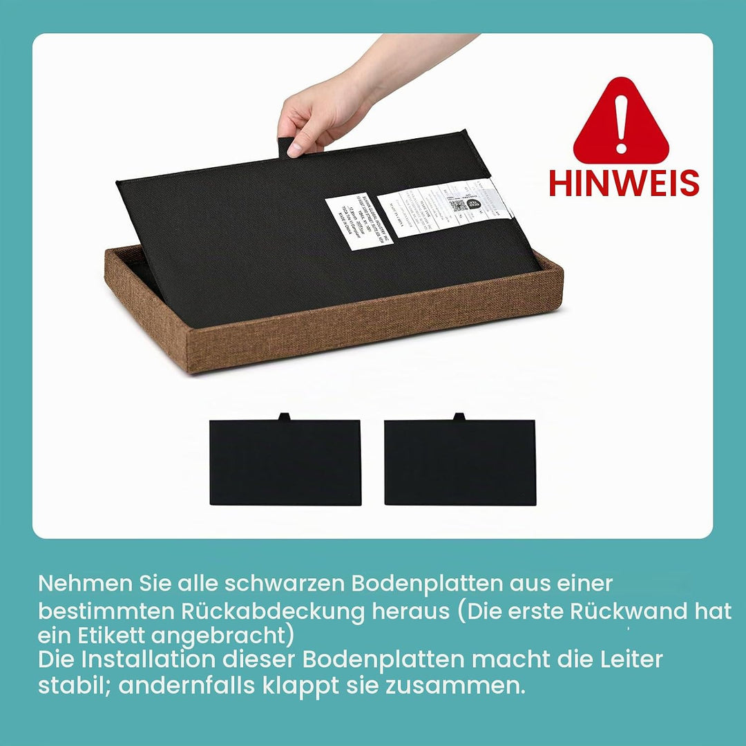 Hundetreppe für Kleine Hunde mit Stauraum und Katzenöffnung, Breite Haustiertreppe Faltbare für Bett