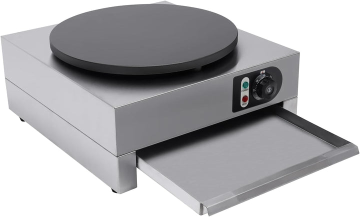 Loobiiny 3000W Crepes-Maker Crepesgerät Edelstahl Elektro Crepes Crepesplatte Crepe Crepespfanne Pan