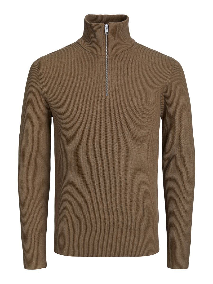 Jack & Jones Men's Jprperfect Knit Half Zip Sn Sweater S Otter, S Otter