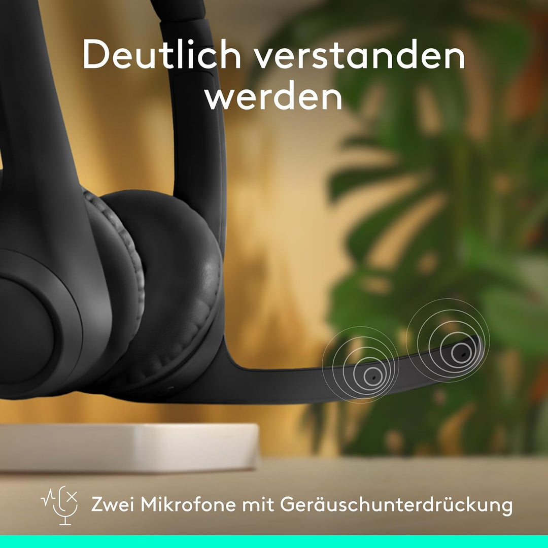 Logitech Zone 300 Wireless Bluetooth Headset mit Mikrofon inkl. Geräuschunterdrückung, kompatibel mi