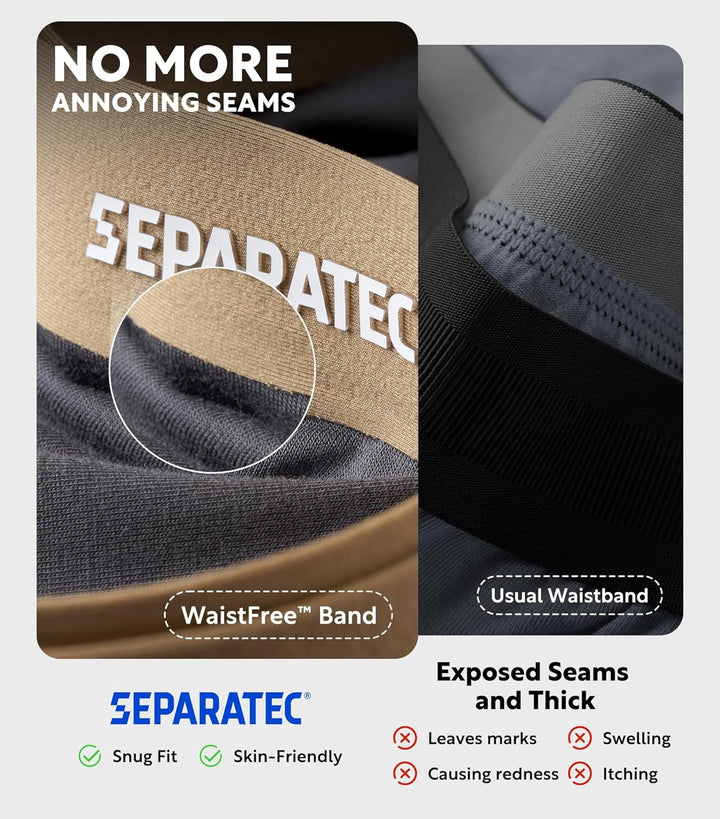 Separatec Herren Boxershorts 4er Pack Doppelbeutel Dual Pouch, Bambus Unterhosen Männer, Stretcken H