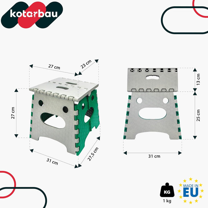 KOTARBAU® Tritthocker klappbar - 27 cm - Klappstuhl - Sitzhocker - Klapphocker - rutschfest & Stands