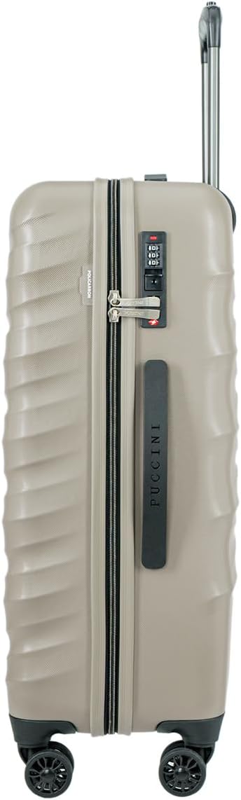 PUCCINI Polycarbonat Koffer Valencia Hartschalenkoffer Trolley Leicht Reisekoffer mit Zwillingsrolle