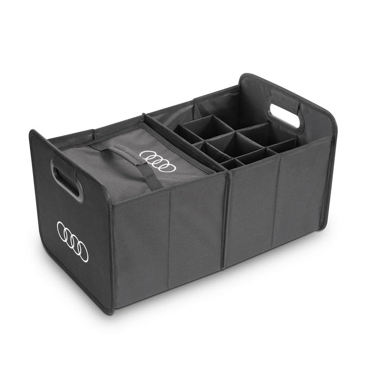 Audi 3292600400 Faltbox Tasche Kühltasche Transport Faltschachtel Kofferraumbox, schwarz, mit Audi R