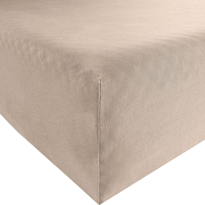 Spannbettlaken Bella Donna Jersey für Matratzen &amp; Wasserbett 140-160 x 200-220 cm Champignon