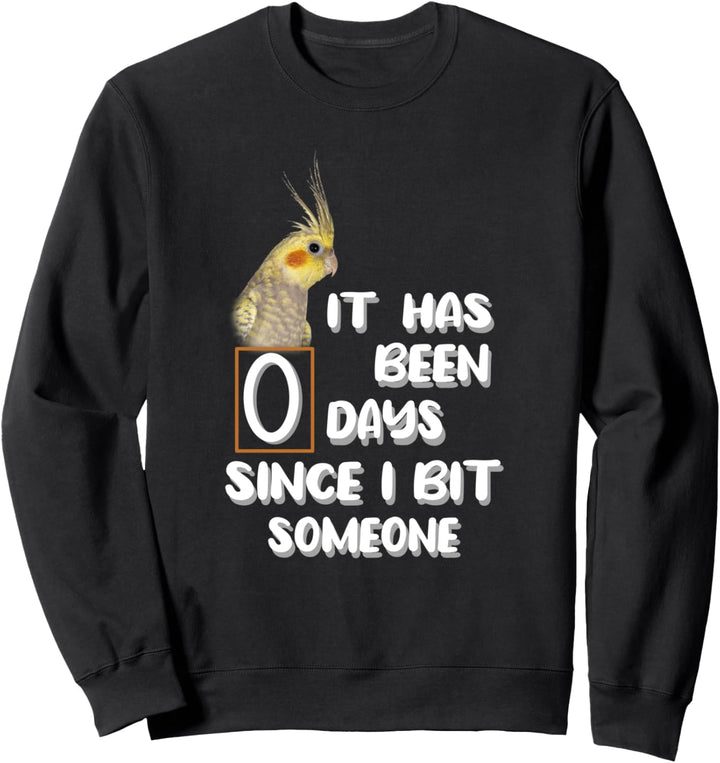 COCKATIEL Vögel Lustige Nymphensittiche beissen Sweatshirt