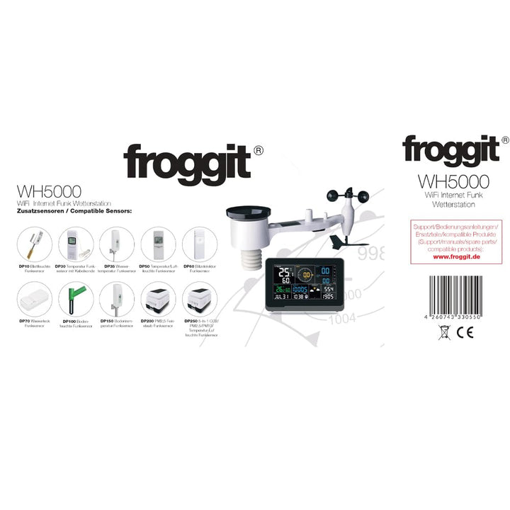 Wetterstation (WH5000 Wetterstation) WH5000 7-In-1 WiFi Funk-Wetterstation, WH5000 7-In-1 WiFi Funk-