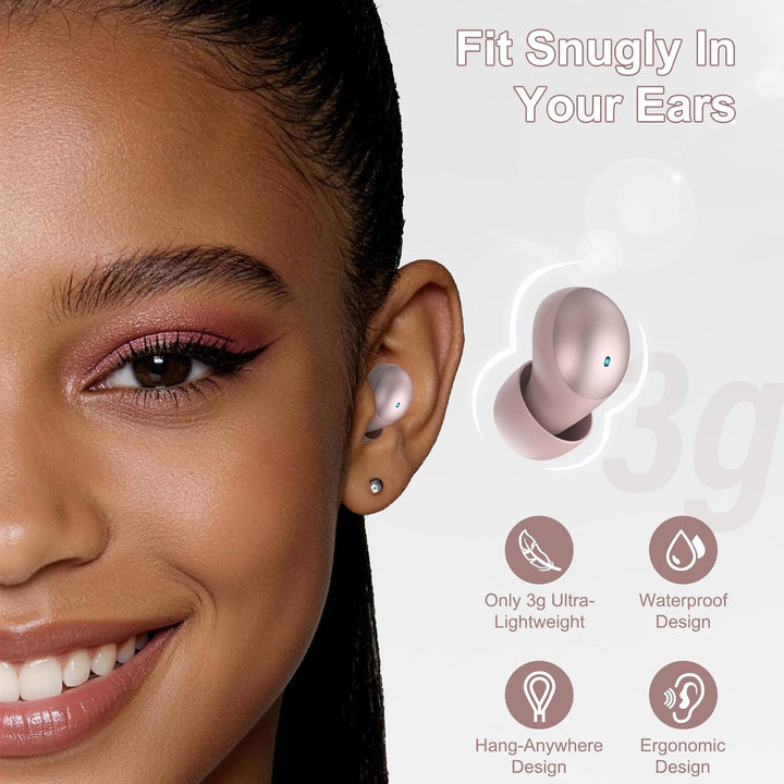 Mini Schlafkopfhörer Bluetooth 6.0, In Ear Bluetooth Kopfhörer Mit Schlaftracker, 48 Std Seitenschlä