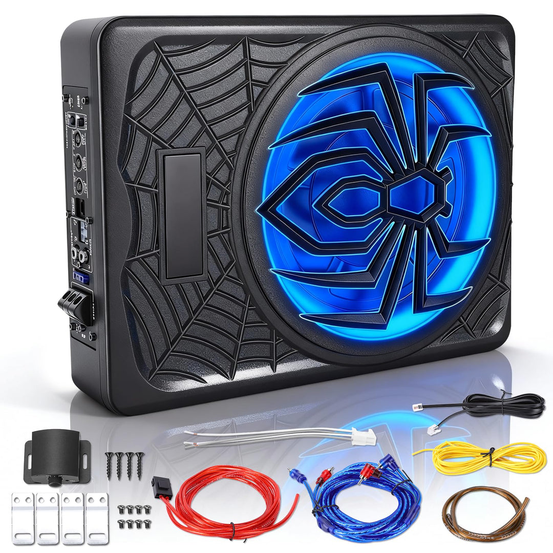 Subwoofer Auto Aktiv Unter Sitz 10 Zoll 1250W Ultra Flach Bassbox Tieftonlautsprecher Mit Verstärker