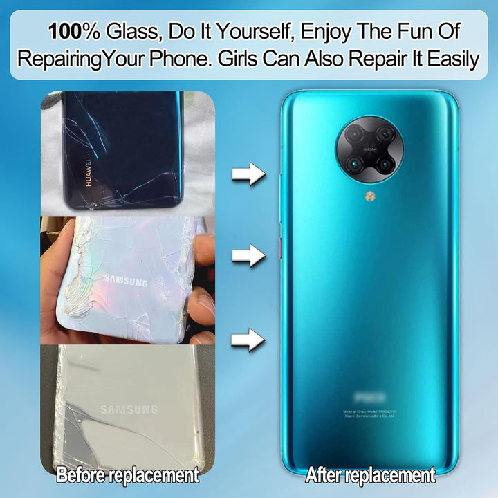 Eonpam Akkudeckel für Xiaomi Poco F2 Pro Rückseite Glas Original Backcover Back Glas Ersatz mit Repa