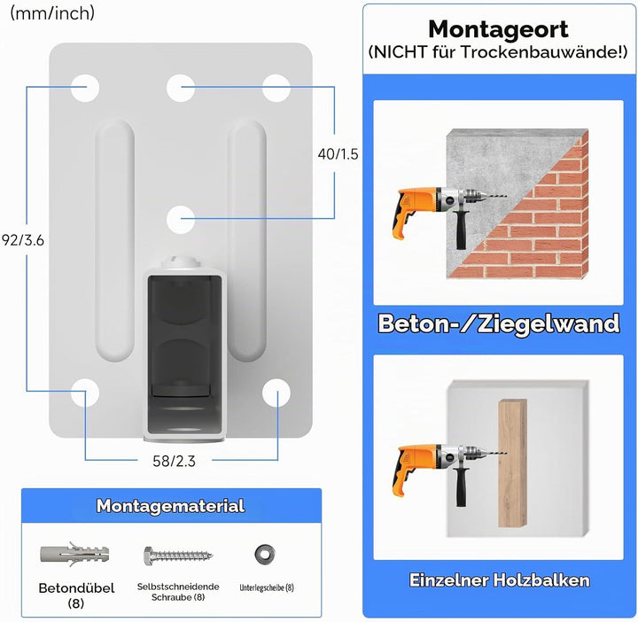 suptek Lautsprecher Wandhalterung Universal Lautsprecher Wandhalter Verstellbare Lautsprecherwandhal