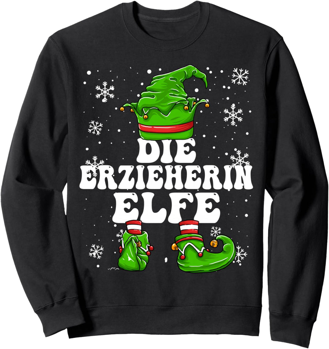 Erzieherin Elfe Damen Elf Weihnachten Sweatshirt