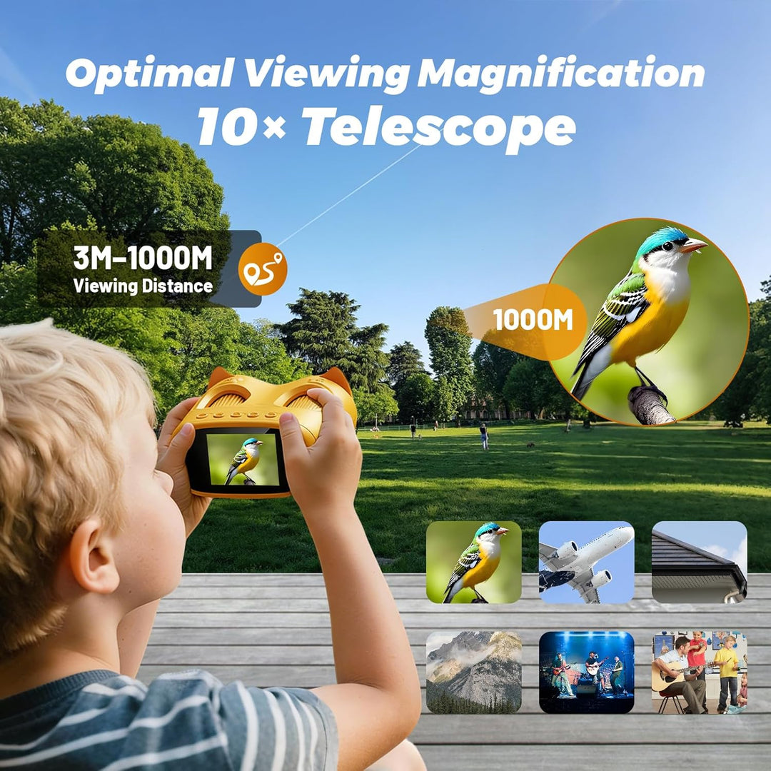 2 In 1 Fernglas und Mikroskop für Kinder, 2.0" IPS Bildschirm, 1000X Tragbares Kindermikroskop mit F