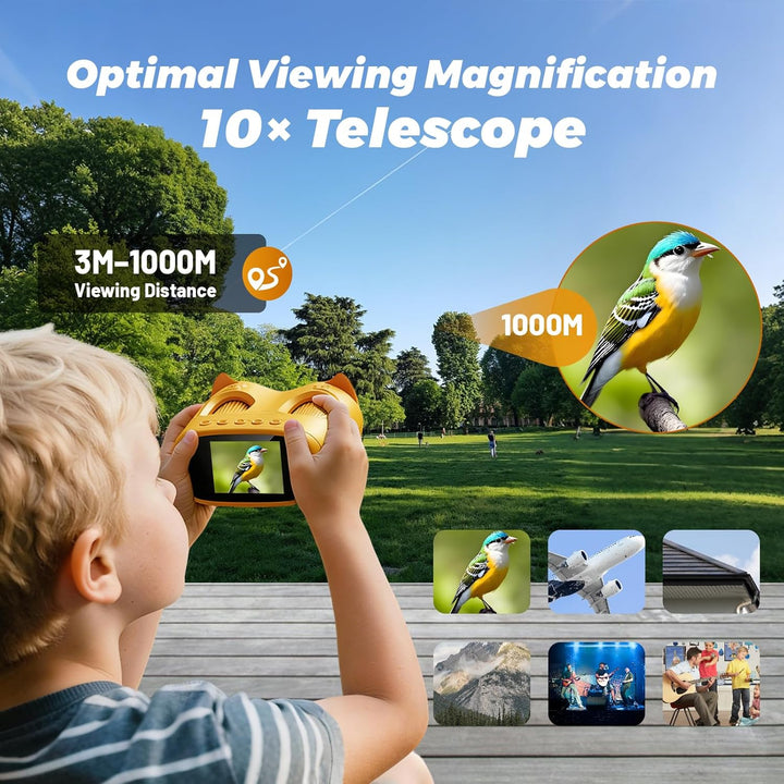2 In 1 Fernglas und Mikroskop für Kinder, 2.0" IPS Bildschirm, 1000X Tragbares Kindermikroskop mit F