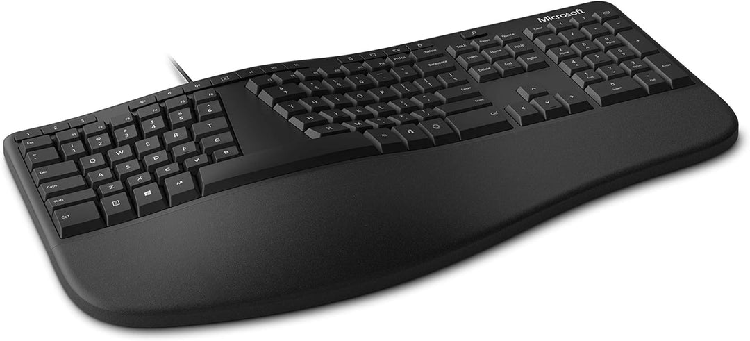 Microsoft Ergonomic Desktop (Set mit Maus und Tastatur, deutsches QWERTZ Tastaturlayout, schwarz, er