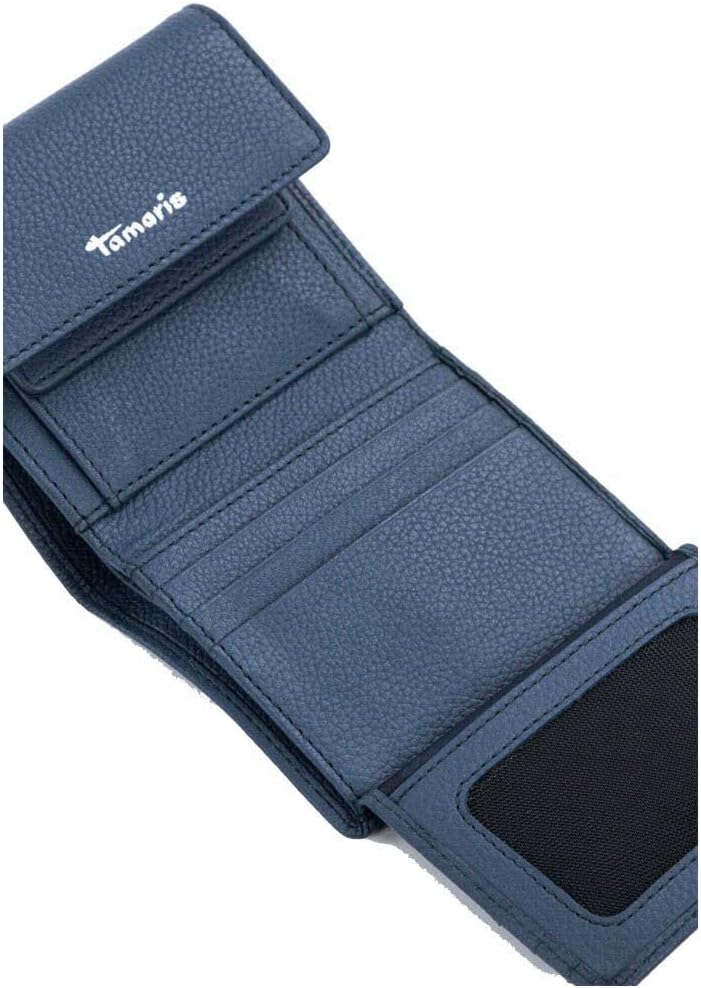 Tamaris Amanda Damen Geldbörse Leder schwarz Blue, Blue