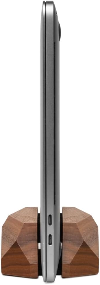 Oakywood Vertikaler Laptop Ständer - Verstellbares Schreibtisch-Dock aus Holz - Kompatibel mit MacBo