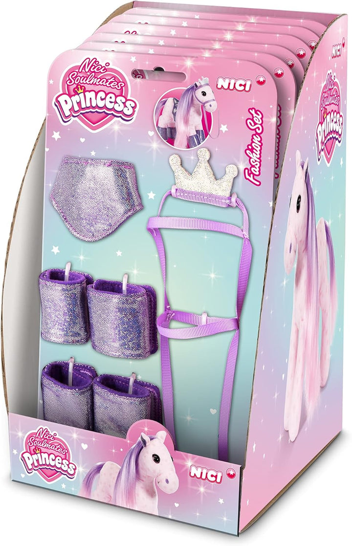 NICI 45882 Styling-Set 6-teilig Soulmates Princess 25cm-Zubehör für Frisier-Pferd zum Spielen und St