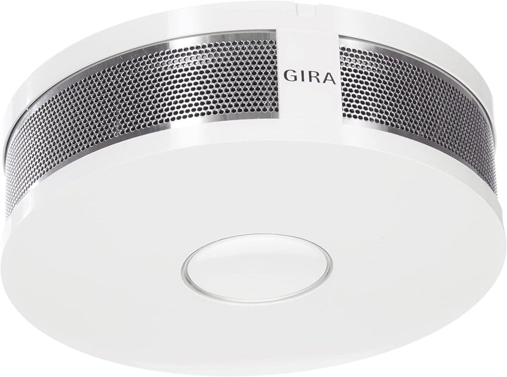 Gira Rauchwarnmelder Dual Q DIN14604, vernetzbar über Funk und Draht, reinweiss, 233602