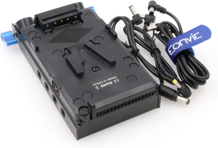 Eonvic V Mount Akkuplatte für Sony BMPCC 4K/6K DSLR Kamera V Lock Plate Netzteil mit 15 mm Stangenkl