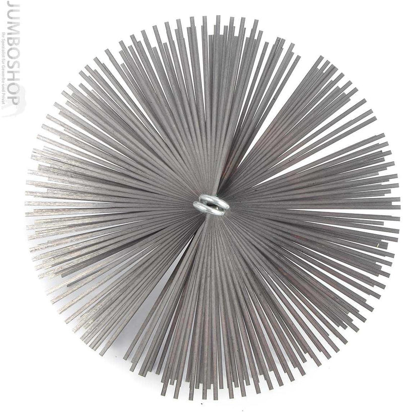 HOLZBRINK 200mm Kaminbesen Schornsteinbesen aus Federstahl + 6m Flexstange M12 - Kehrbesen Zugbesen