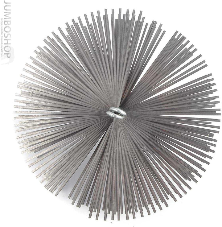 HOLZBRINK 250mm Kaminbesen Schornsteinbesen aus Federstahl + 1,5m Flexstange M12 - Kehrbesen Zugbese
