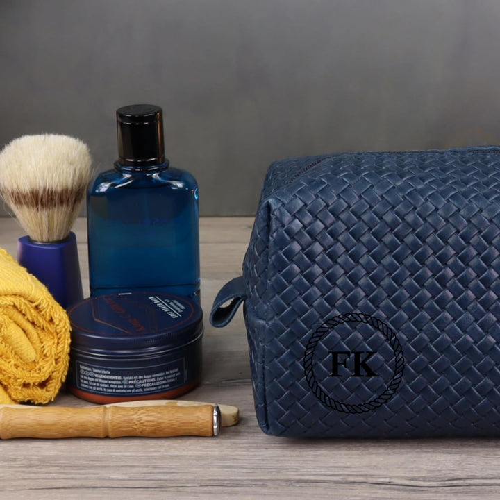 Blade Kulturbeutel Herren aus hochwertigem Leder handgefertigte Kulturtasche Leder Dopp Kit für Dame