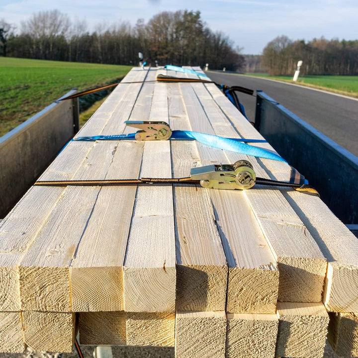 sourcing map 2Stk Ratschen Zurrgurt Spanngurte Spanngurt 10Mx25mm 250Kg Ladekappe Polypropylen für T