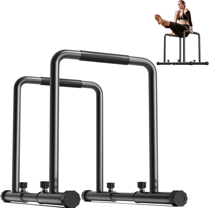 Yoleo Verstellbare Dip Barren – 500 kg Dip-Station, tragbar, funktional, Fitness-Bar mit Sicherheits