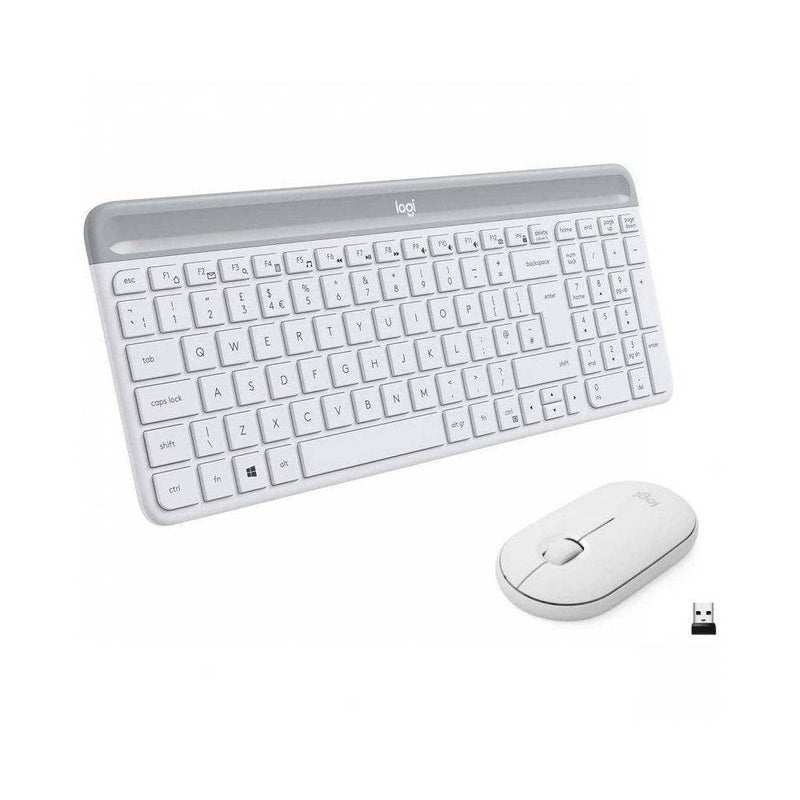 Logitech MK470 Slim Combo Kabelloses Tastatur-Maus-Set, 2.4 GHz Verbindung via Nano-USB-Empfänger, 1