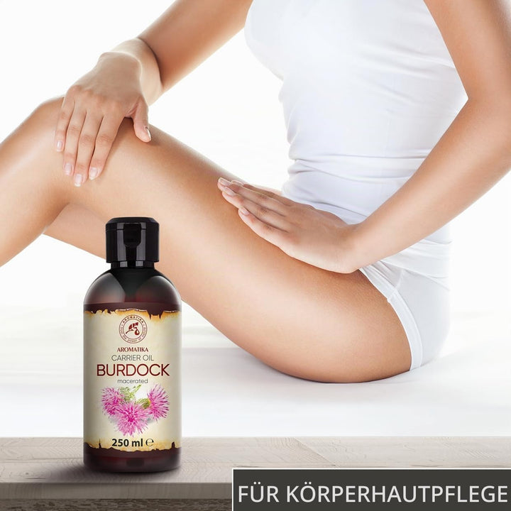 Klettenwurzelöl 250ml - Arctium Lappa Wurzel - Rein &amp; Natürlich - Klettenöl - Natürlich Haaröl - gro
