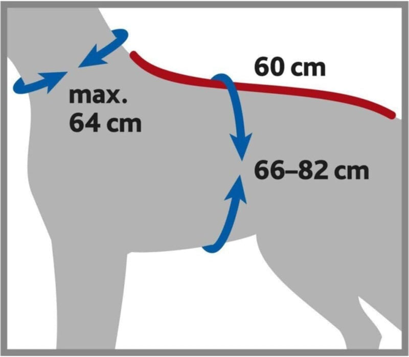 TRIXIE Hunde-Bademantel - L - 60 cm mehrfarbig L - Rückenlänge 60 cm