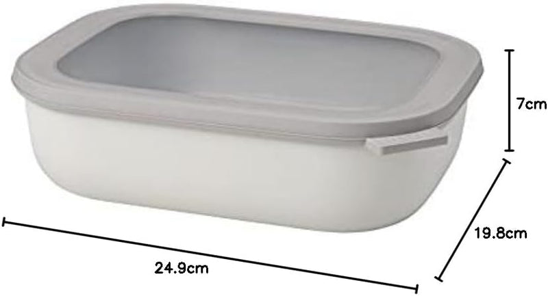 Mepal - Multi Bowl Cirqula Rectangular - Vorratsdose mit Deckel - Geeignet als Luftdichte Aufbewahru